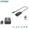 Kabel adapter Manhattan Super Speed USB 3.0 na HDMI M/F 1080p, czarny